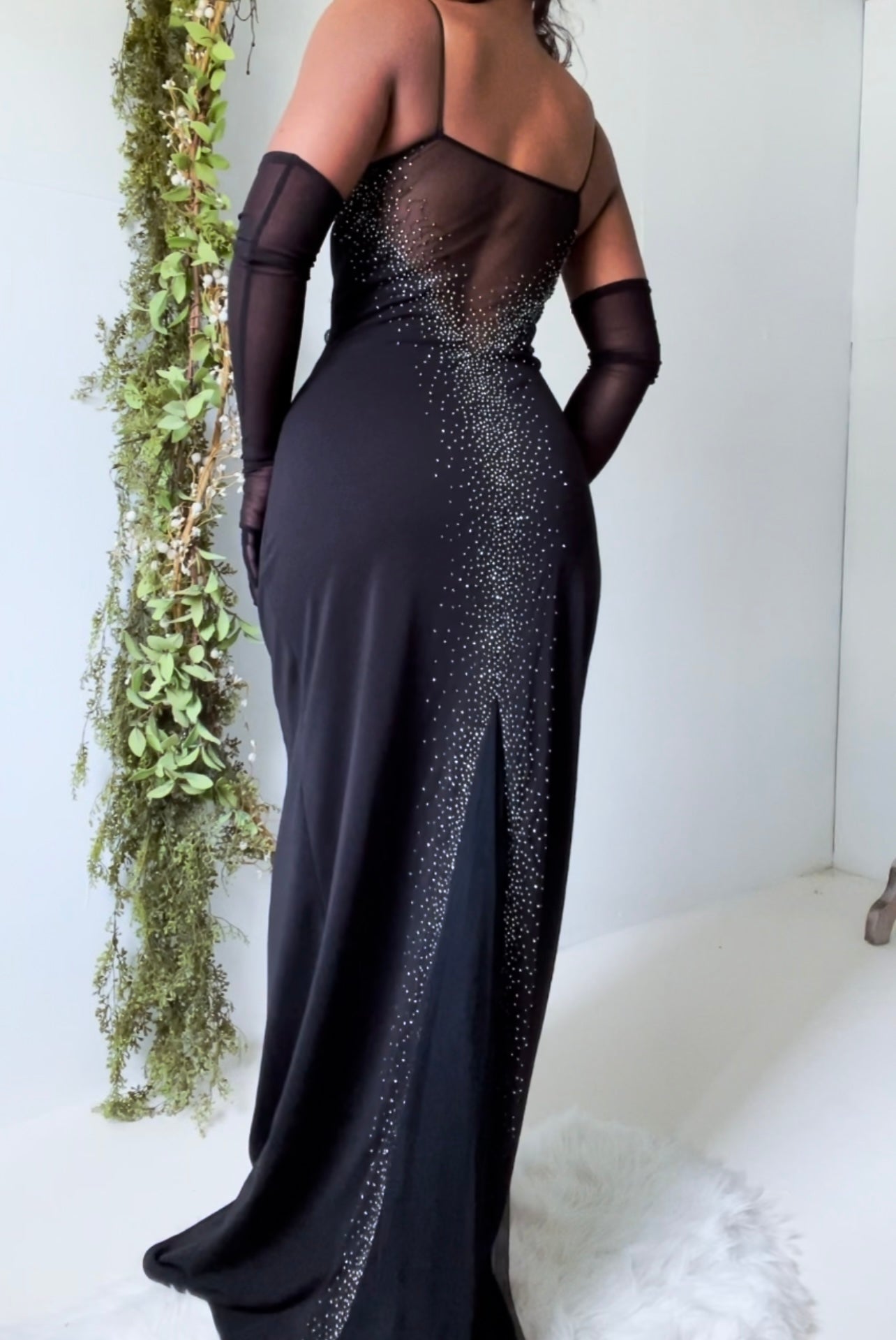 Vintage Illusion Back Gown (M)