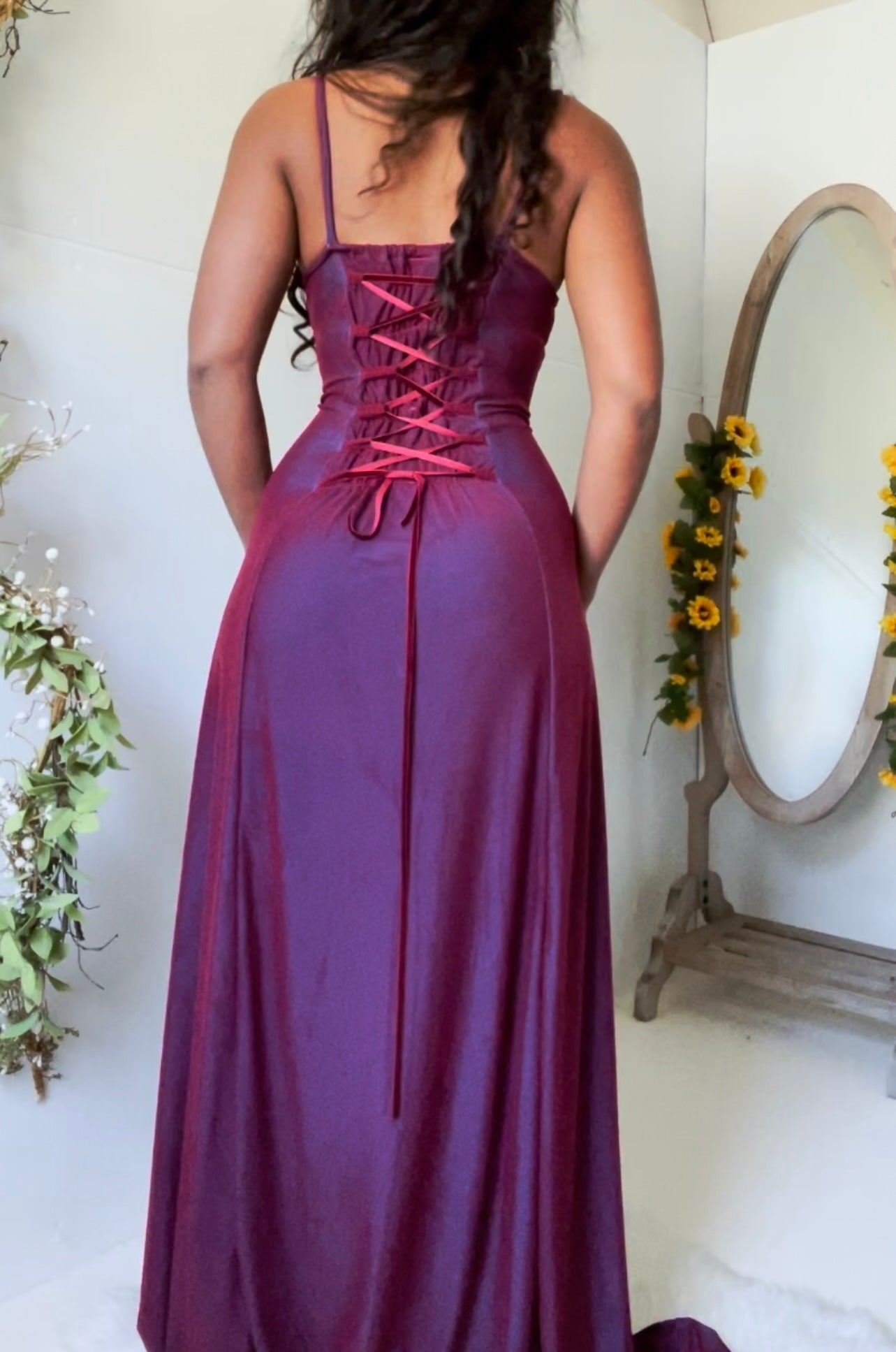 Handmade Layered Lace Up Gown (S/M)