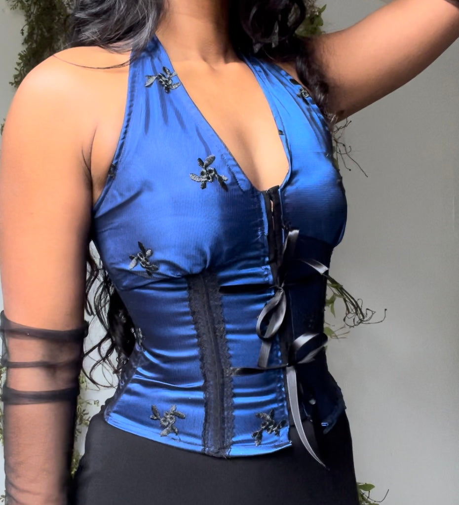 Handmade Layered Halter Corset (XS)