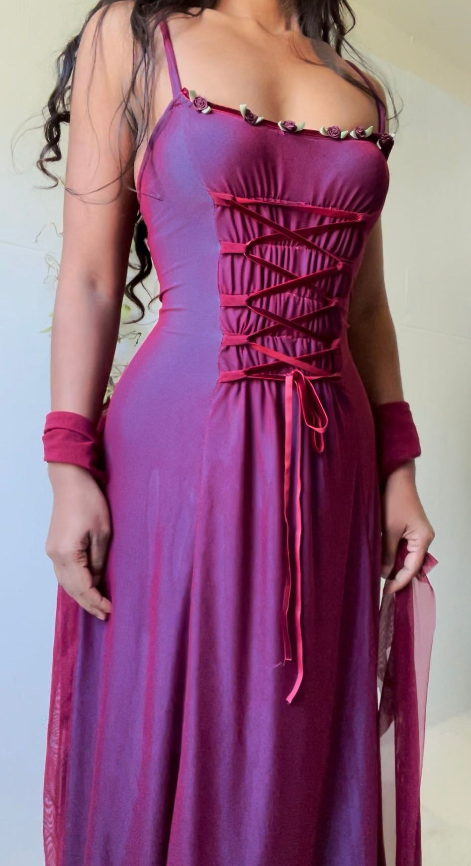Handmade Layered Lace Up Gown (S/M)