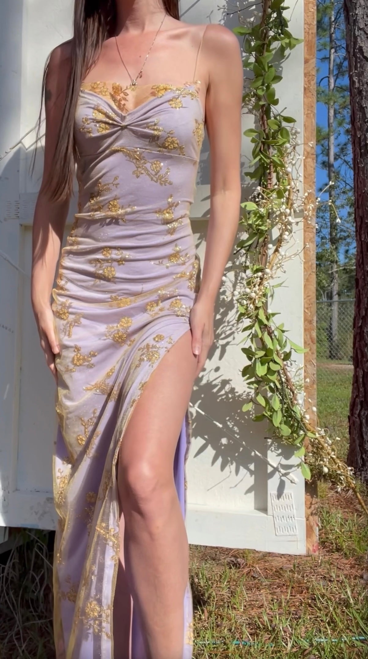 Handmade layered glitter gown ✨