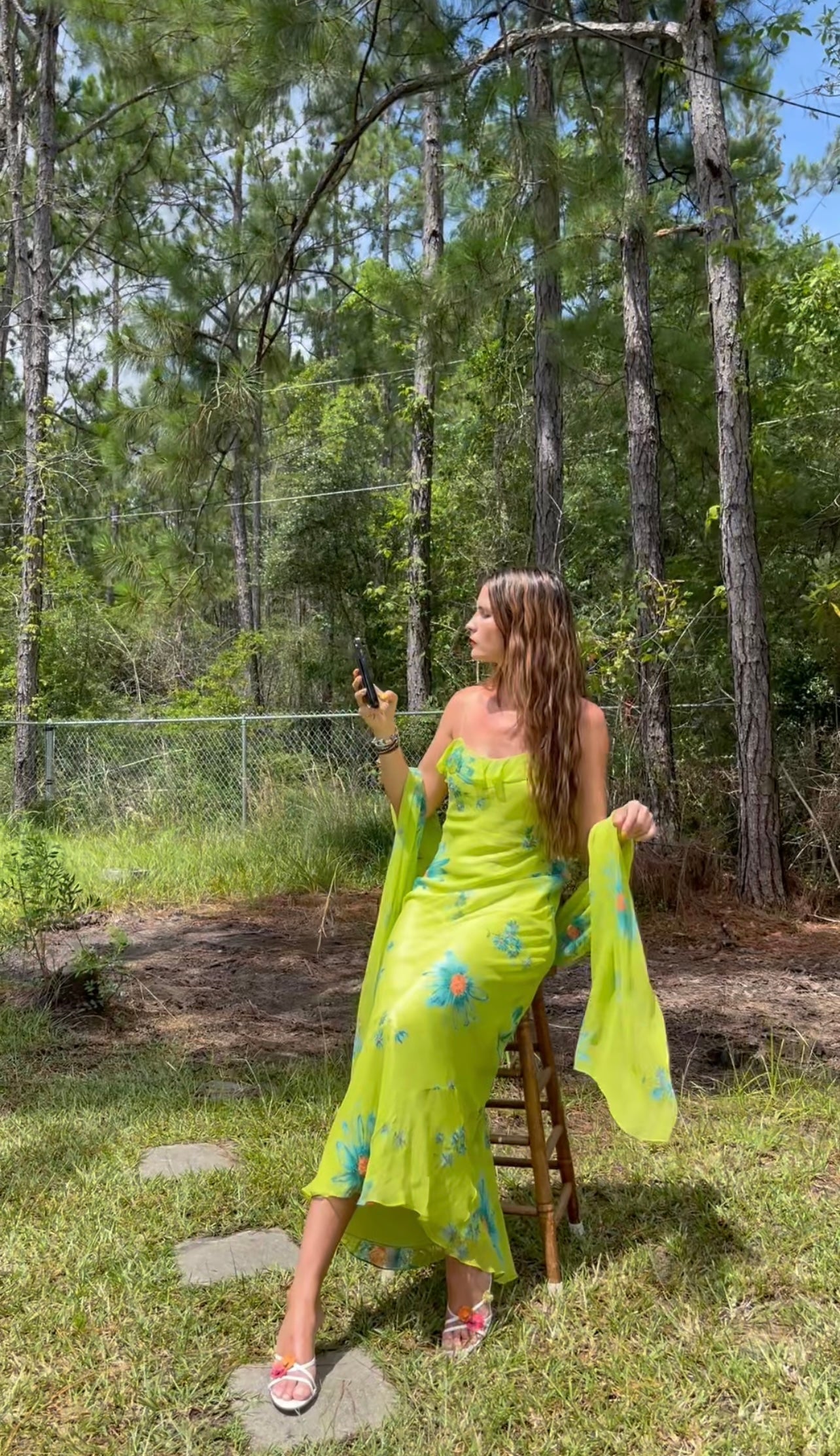 Rare vintage beaded gown with sash