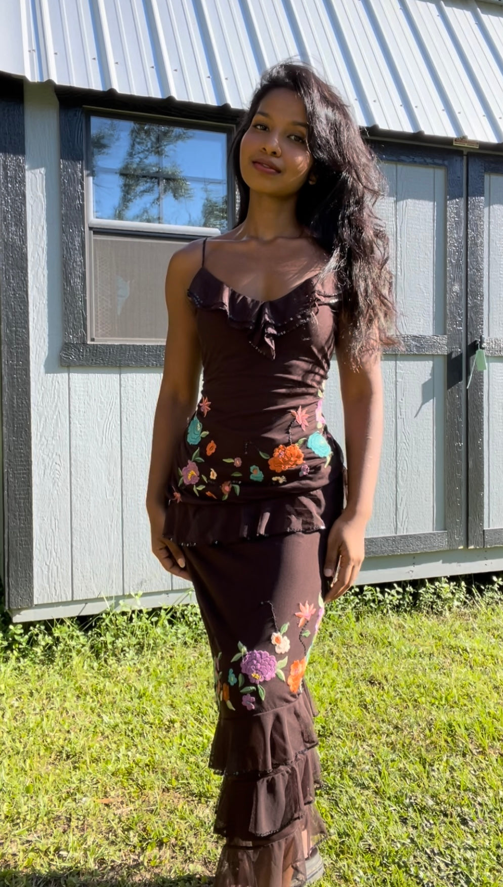 Vintage Y2K Ruffle Detail 2 Piece (S)