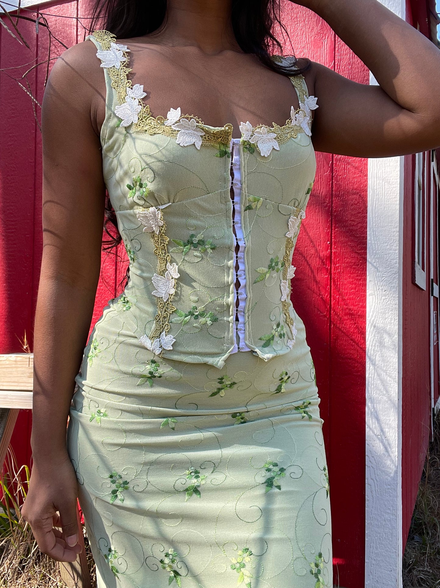 Handmade Embroidered Mesh 2 Piece (S)
