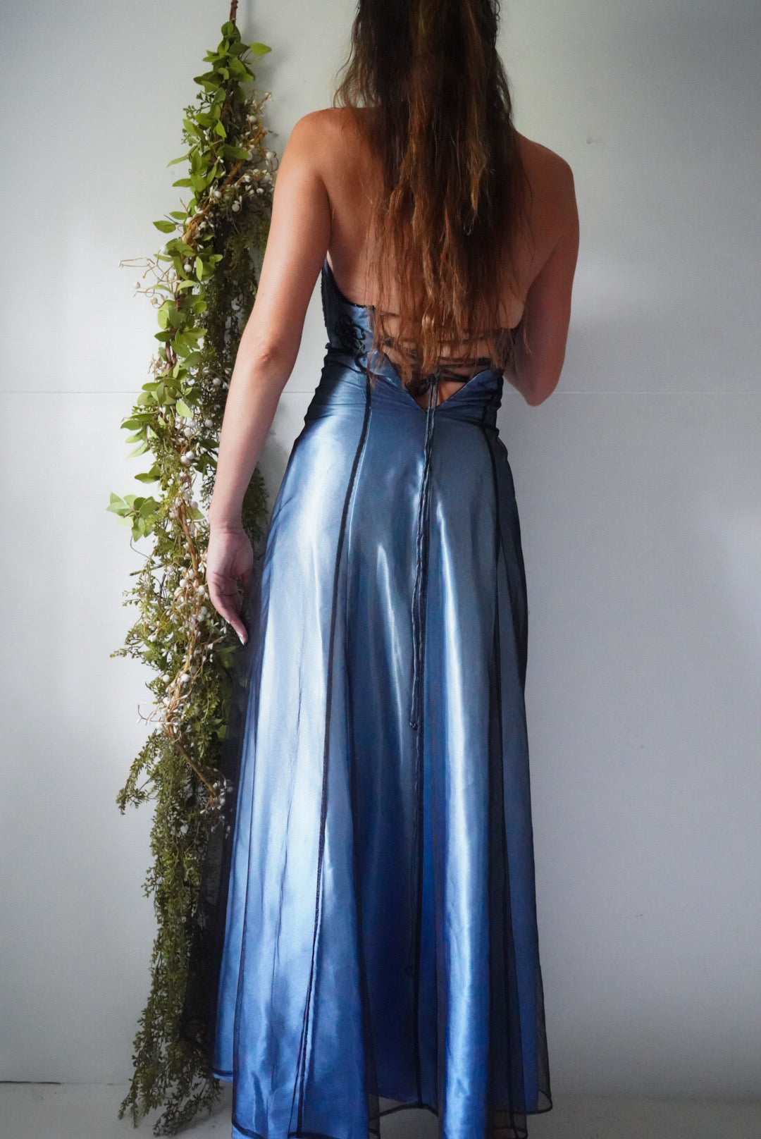 Vintage gown with beaded florals