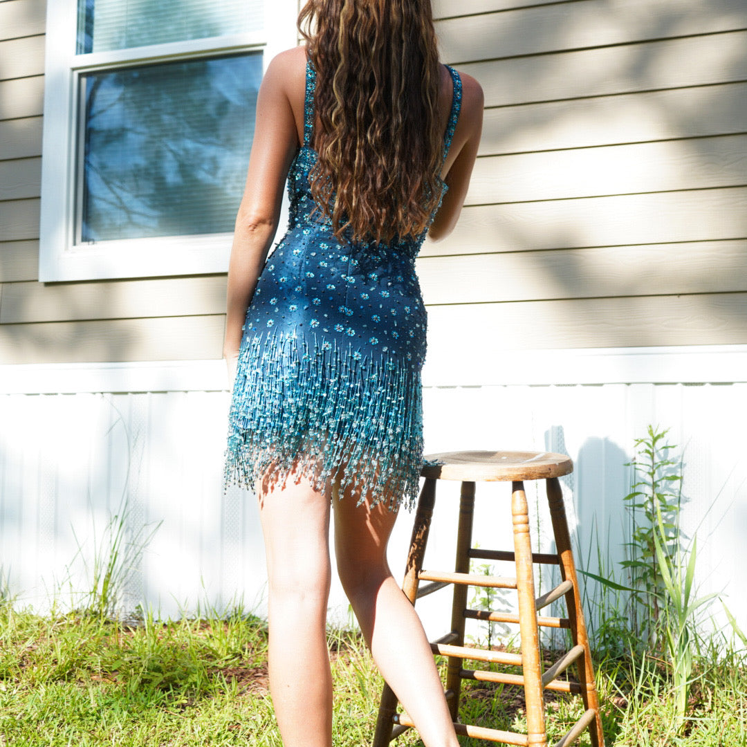 Rare vintage beaded mini