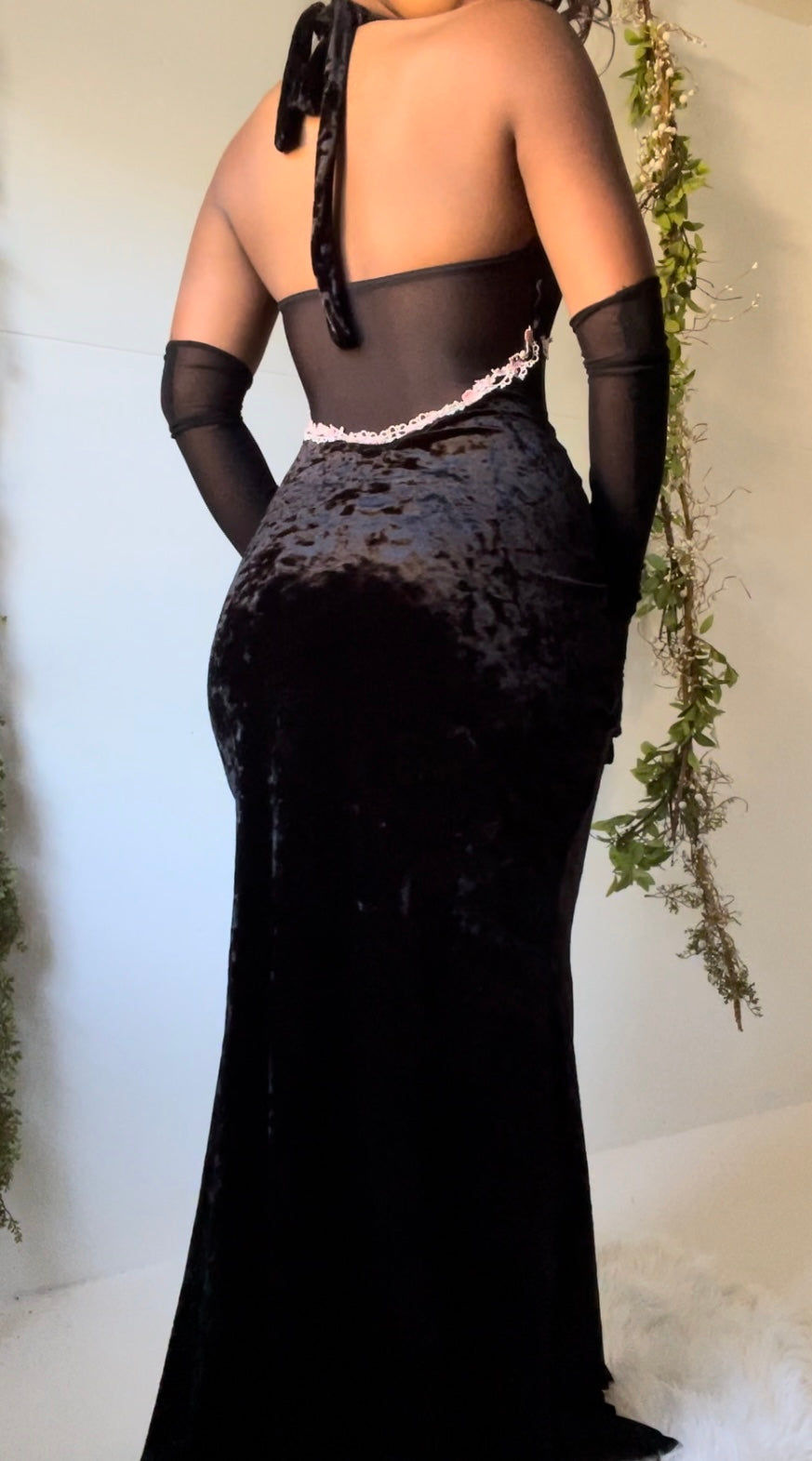 Handmade Sample Halter Gown (S)