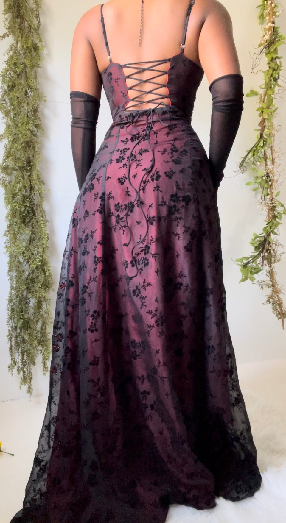 Beaded Layered Gown