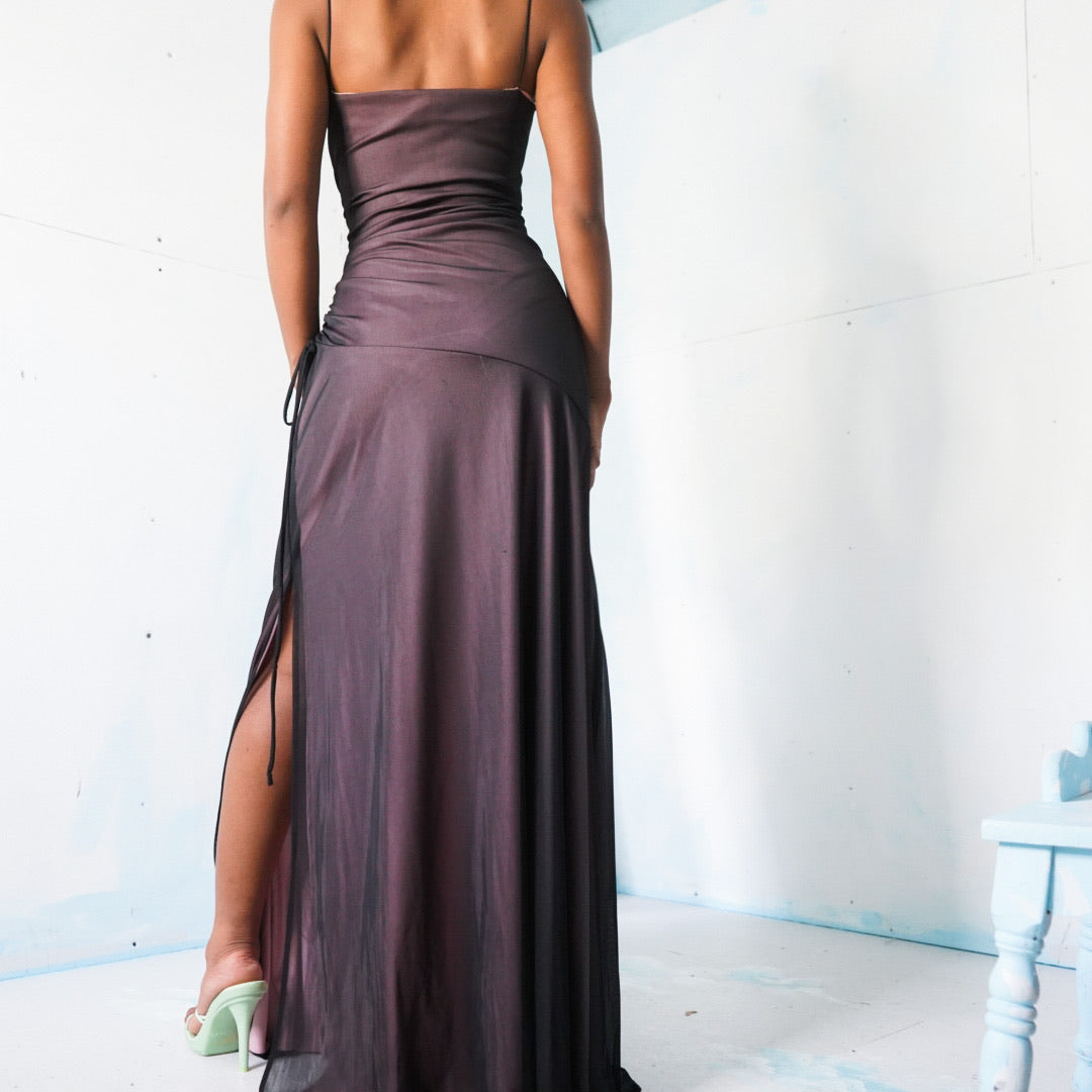 Black/Pink Layered Gown