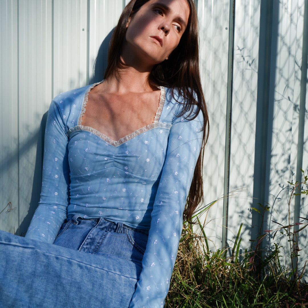Handmade floral top.