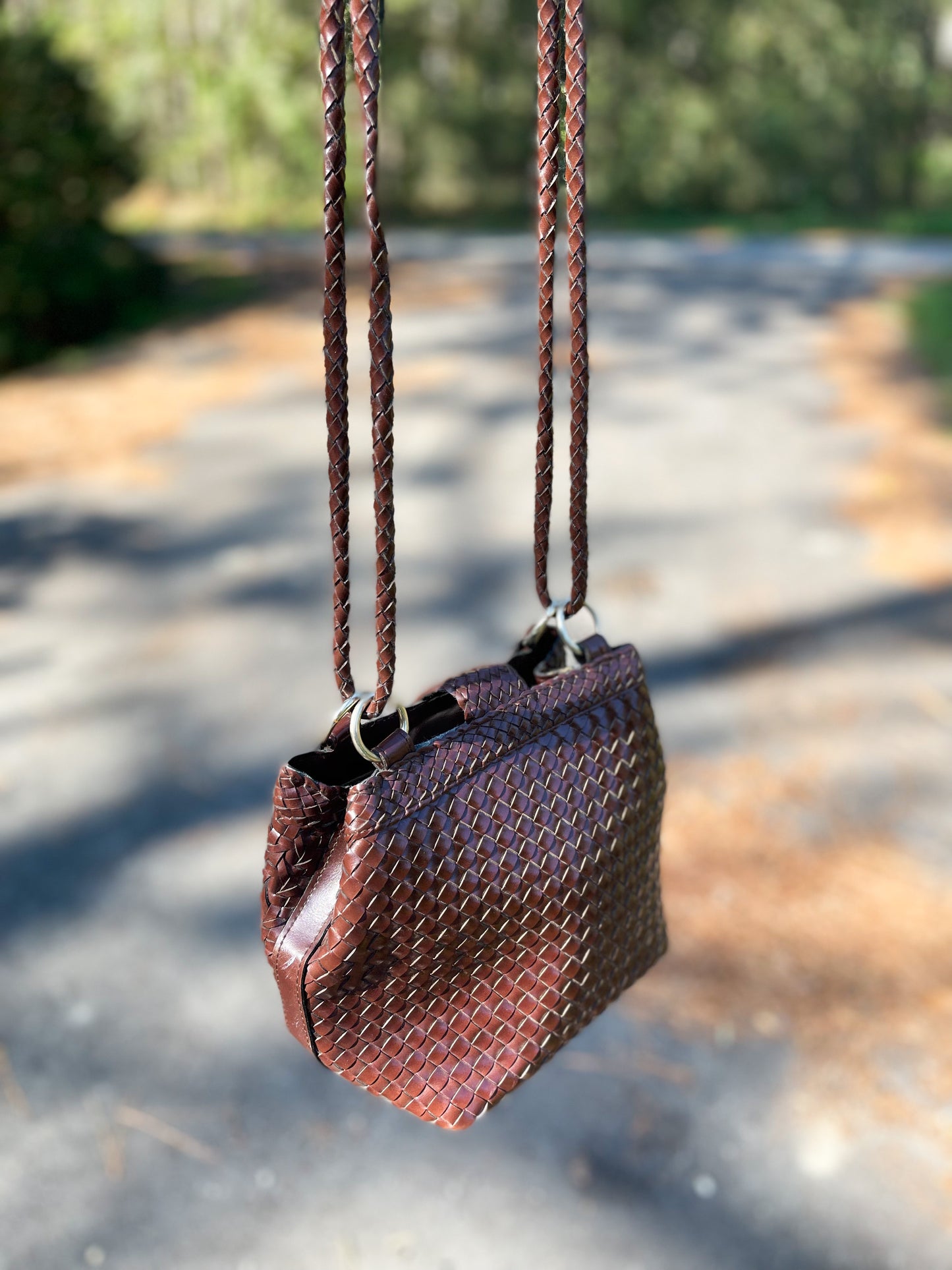 Vintage 90’s Braided Leather Purse