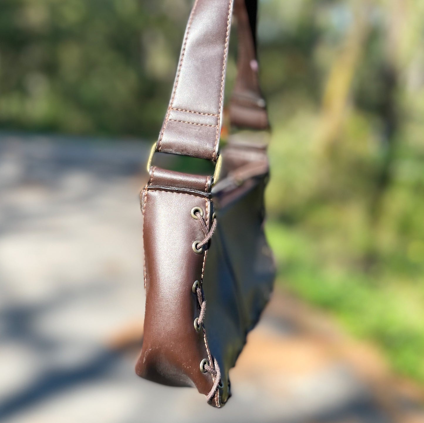 Vintage 90’s Leather Lace Up Detail Purse
