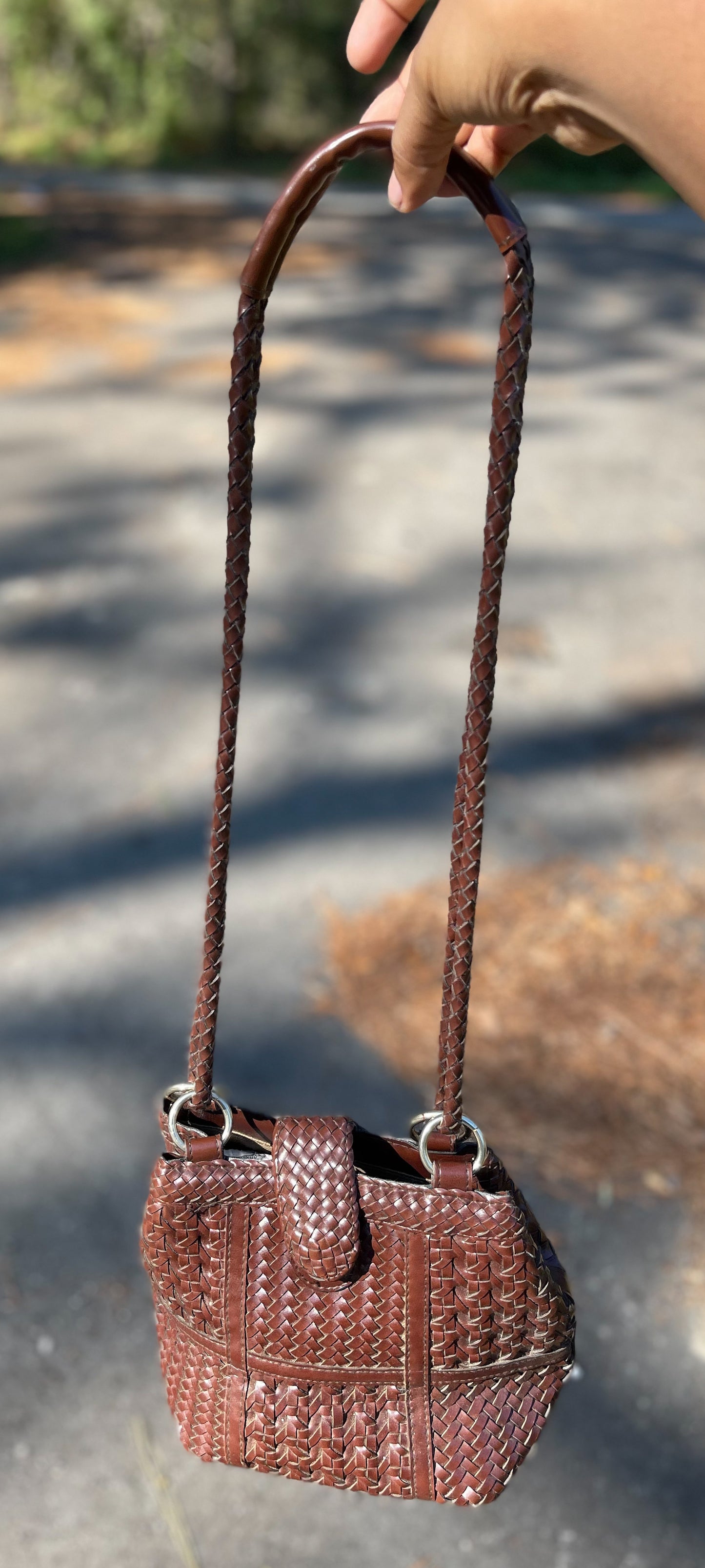 Vintage 90’s Braided Leather Purse