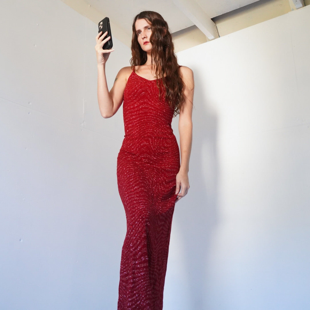 Vintage 90's glitter gown.
