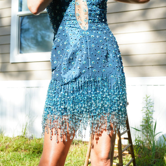 Rare vintage beaded mini