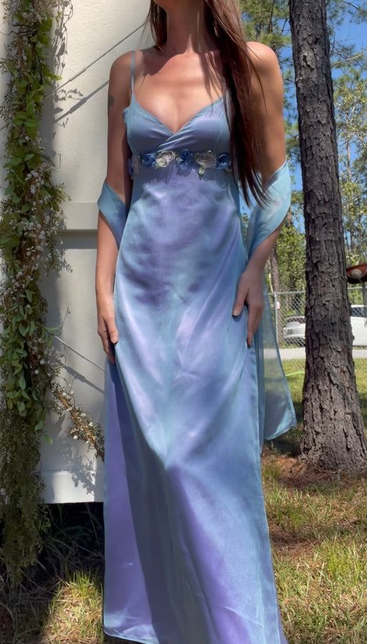Handmade layered floral gown