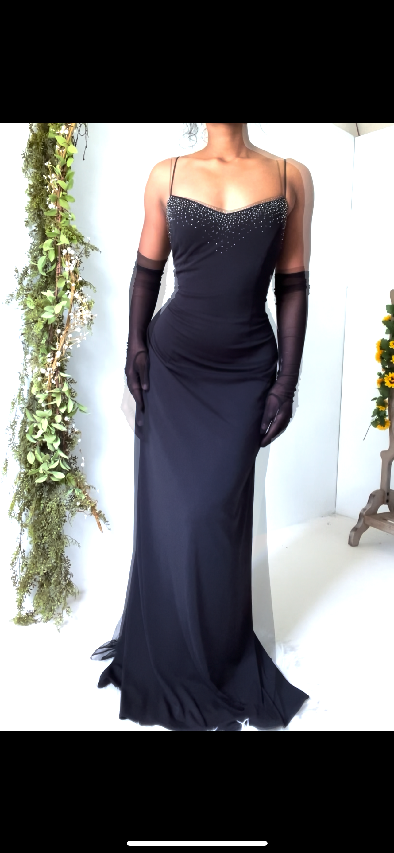 Vintage Illusion Back Gown (M)