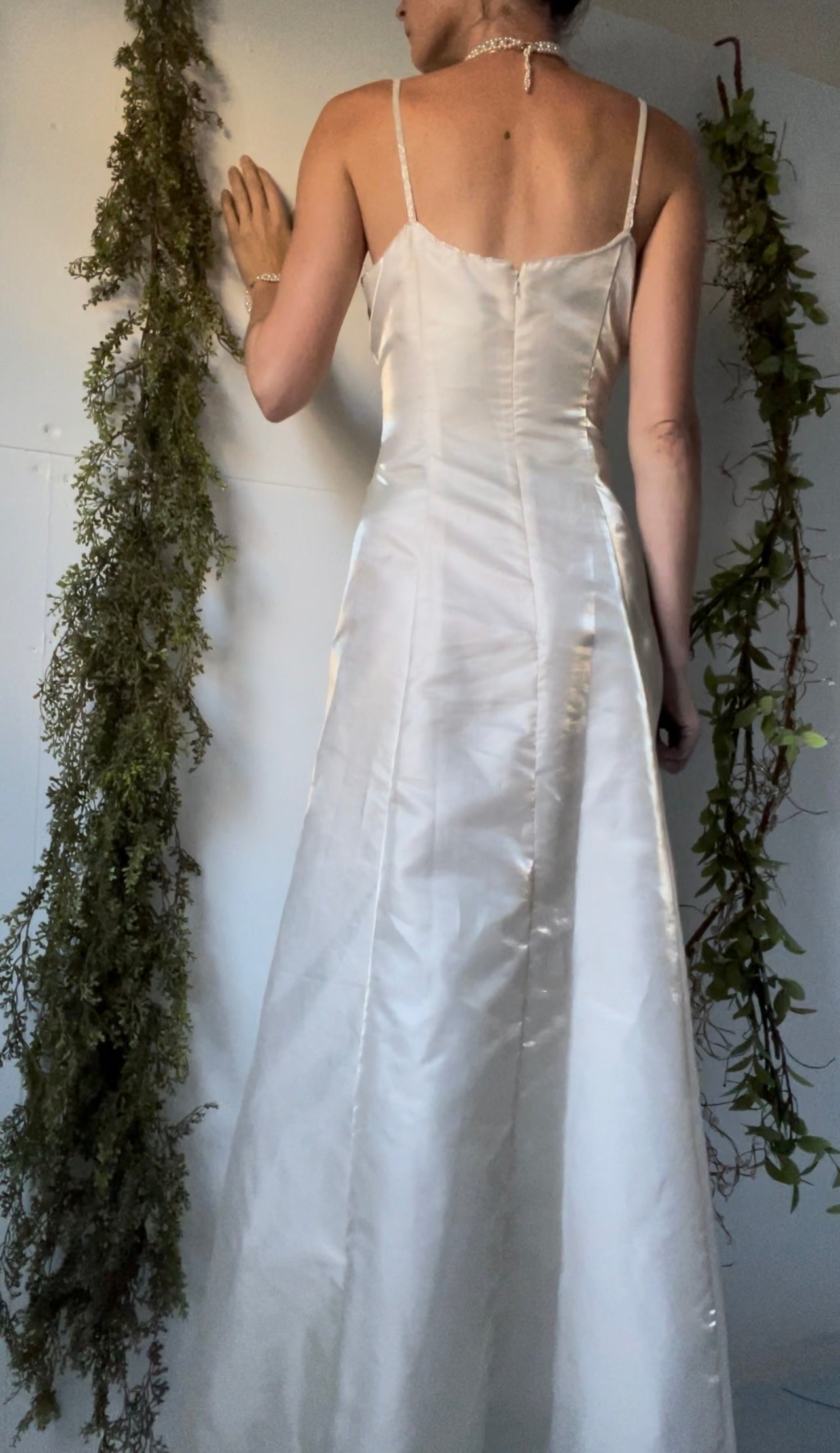 Vintage iridescent beaded gown.