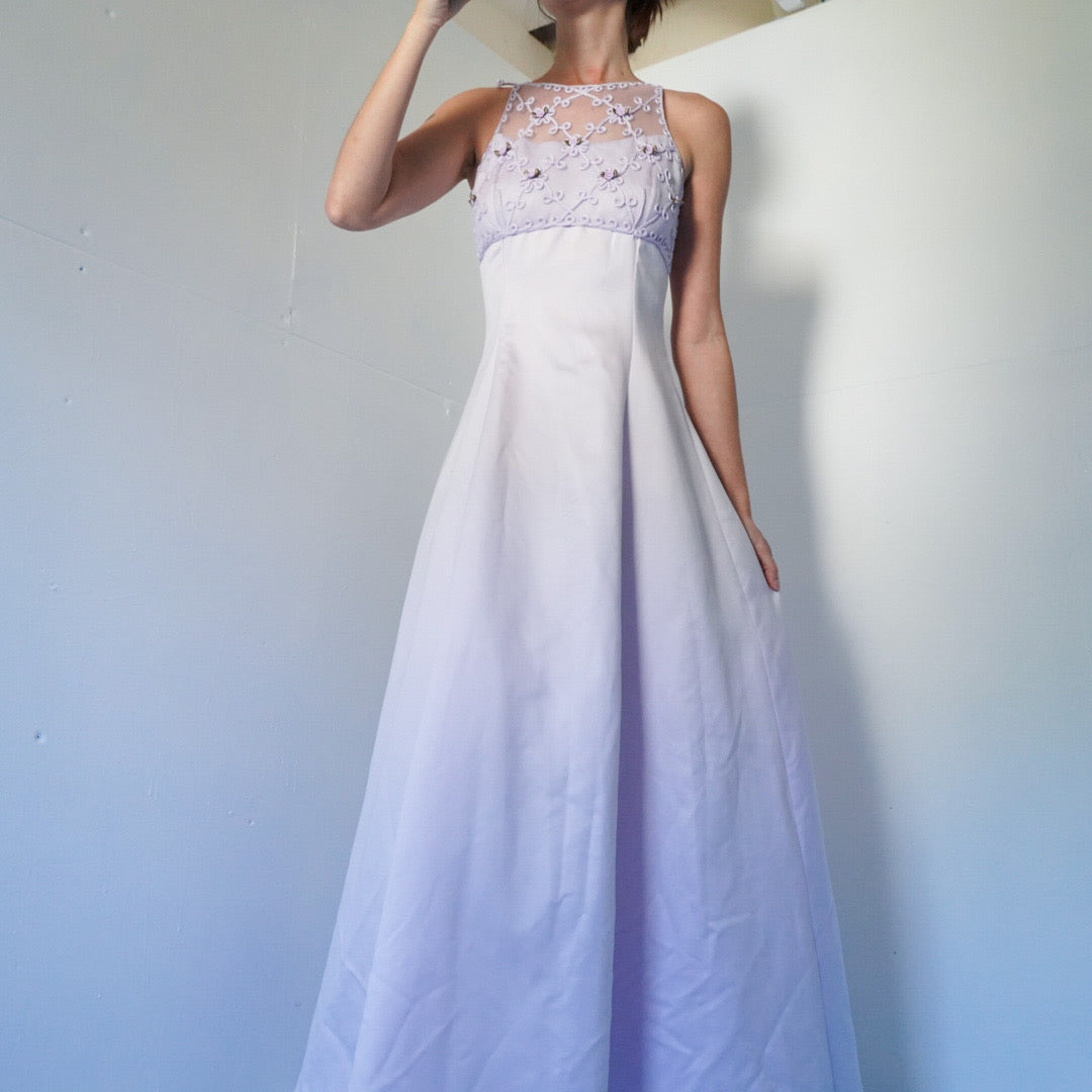 Vintage 90's lavender rose gown.