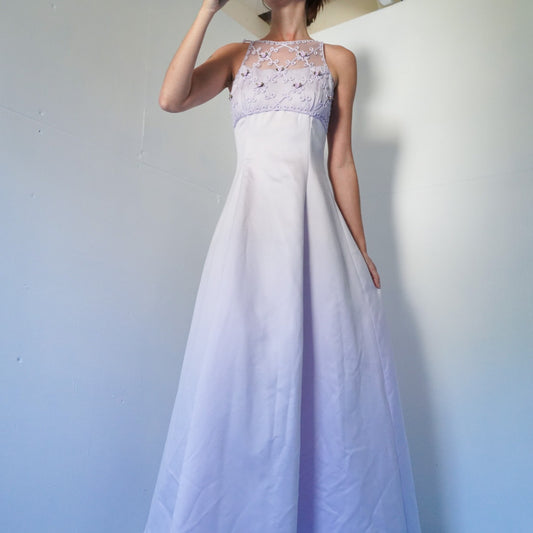 Vintage 90's lavender rose gown.
