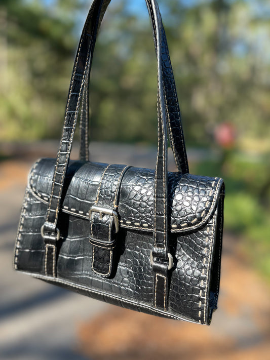 Vintage 90’s Reptile Pattern Leather Purse