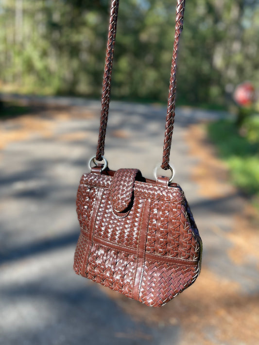 Vintage 90’s Braided Leather Purse