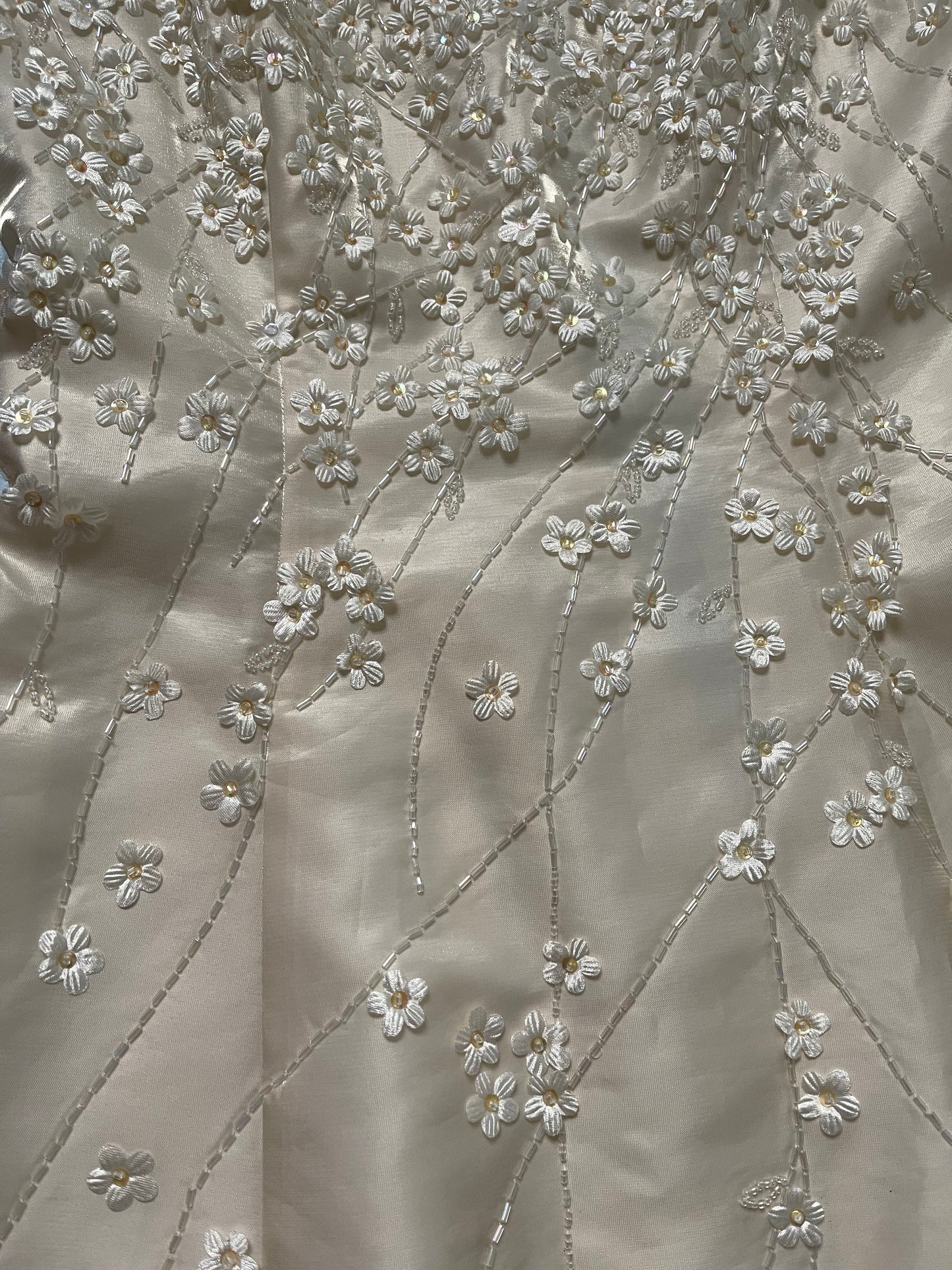 Vintage iridescent beaded gown.